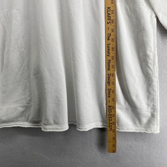 EILEEN FISHER Dress M Organic Cotton Terry Shift Tunic 3/4 Sleeve White - Picture 11 of 16